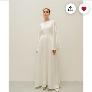 Noire Brand Agata Long Sleeve Silky Floor Length Dress